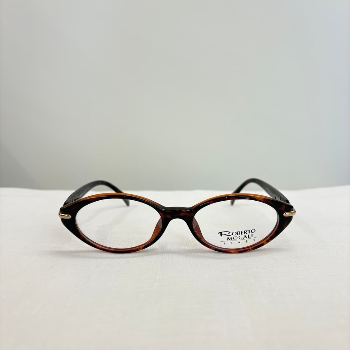ROBERTO MOCALI 브라운호피 오벌 뿔테 상품이미지1