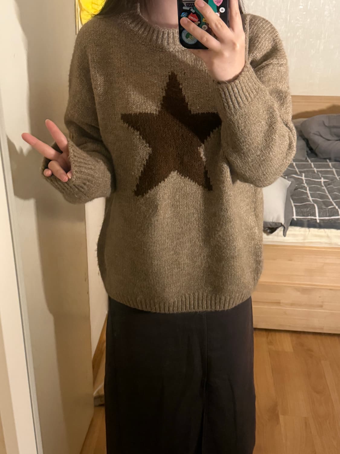 착샷o) 빈티지 폭닥 별 니트 상품이미지4