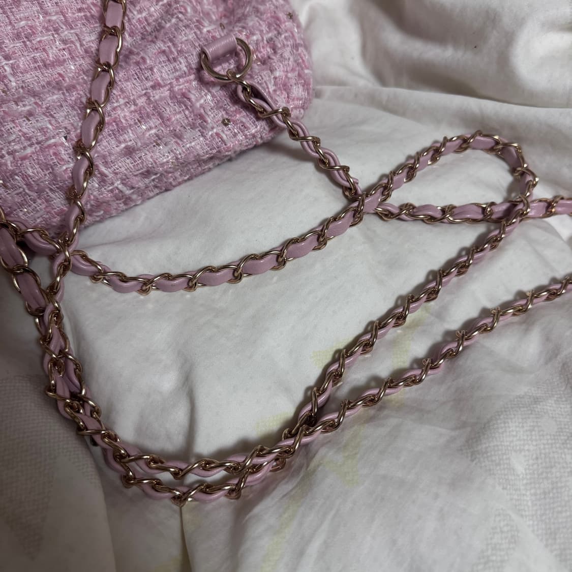 아노에틱  트위드 핑크 백팩 (새상품) 상품이미지4