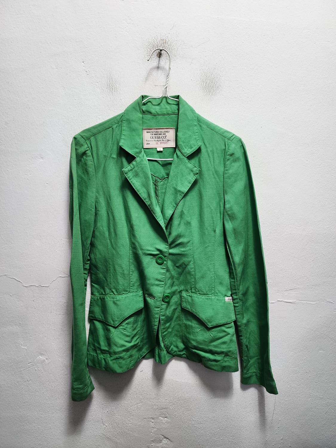 게스 Y2K 그린 린넨 블레이저  상품이미지1