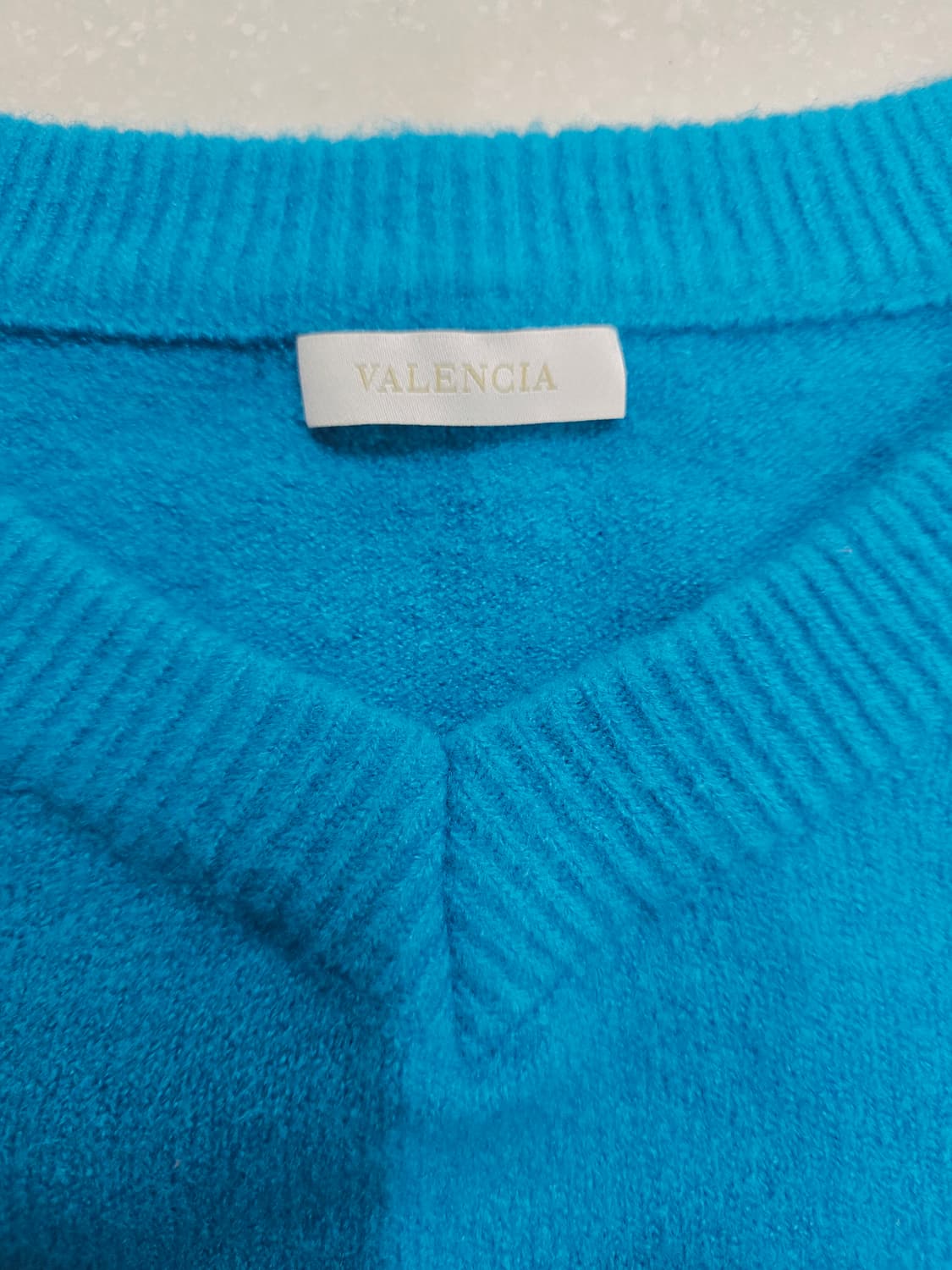 발렌시아 터키블루 V넥 크롭 니트 상품이미지8