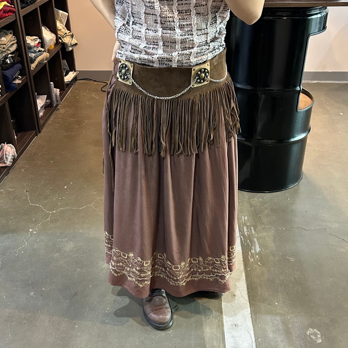 브라운 웨스턴 프린지 벨 상품이미지6