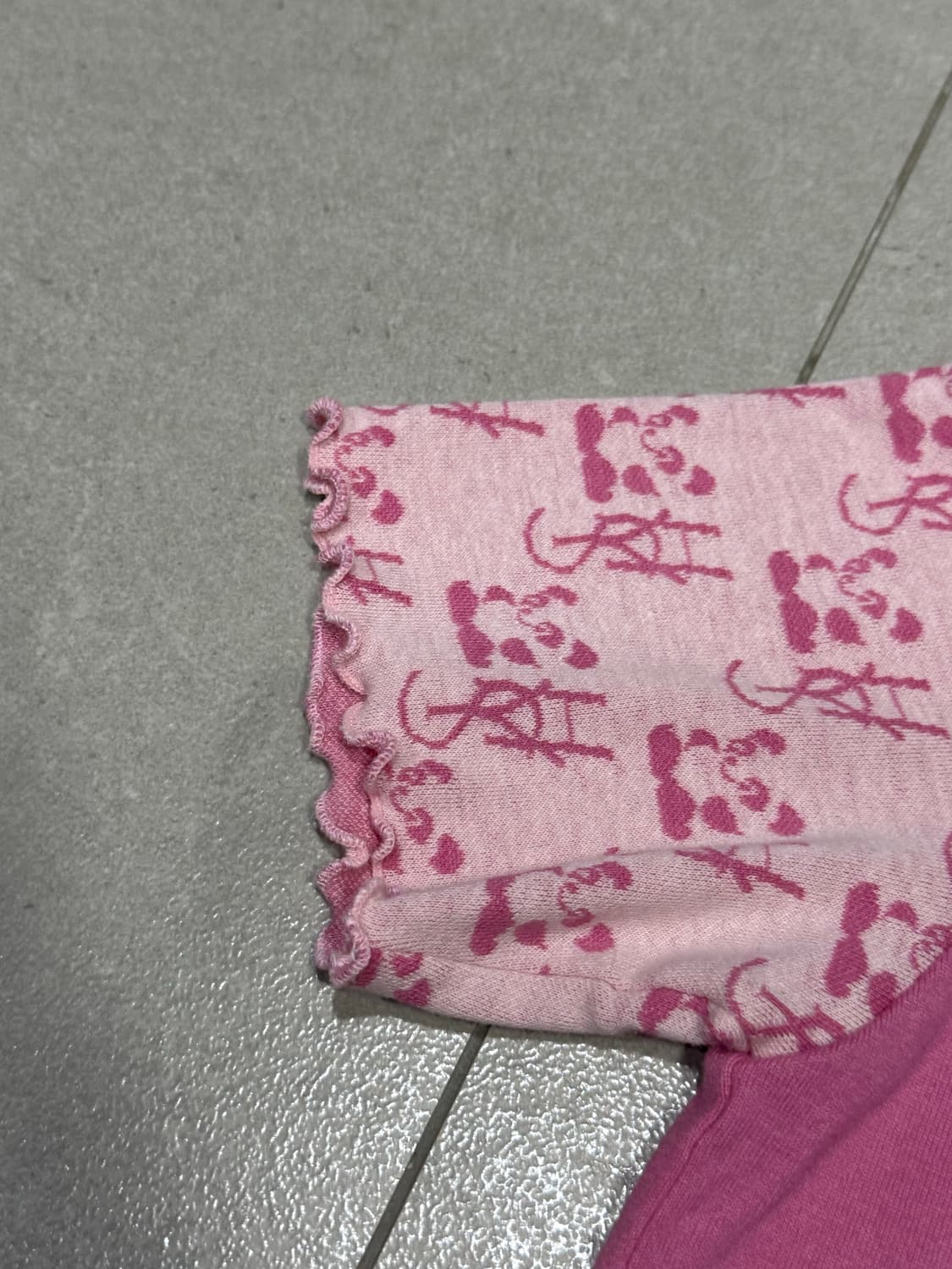 히스테릭 글래머 아카이브 소매 프릴 디테일 퍽유판다 반팔 티셔츠 새상품 상품이미지2