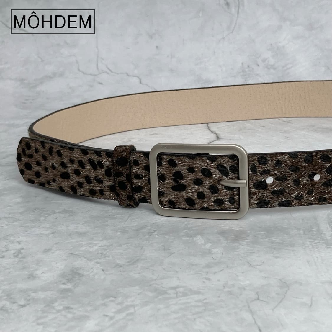 [Unisex] 블랙팬서 송치털 벨트 호피 레오파드 상품이미지8