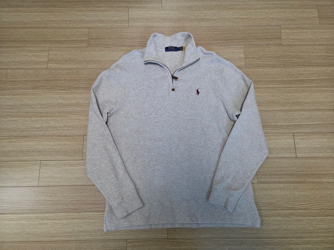 폴로 랄프로렌 코튼 오트밀 하프 집업 스웨터  상품이미지2