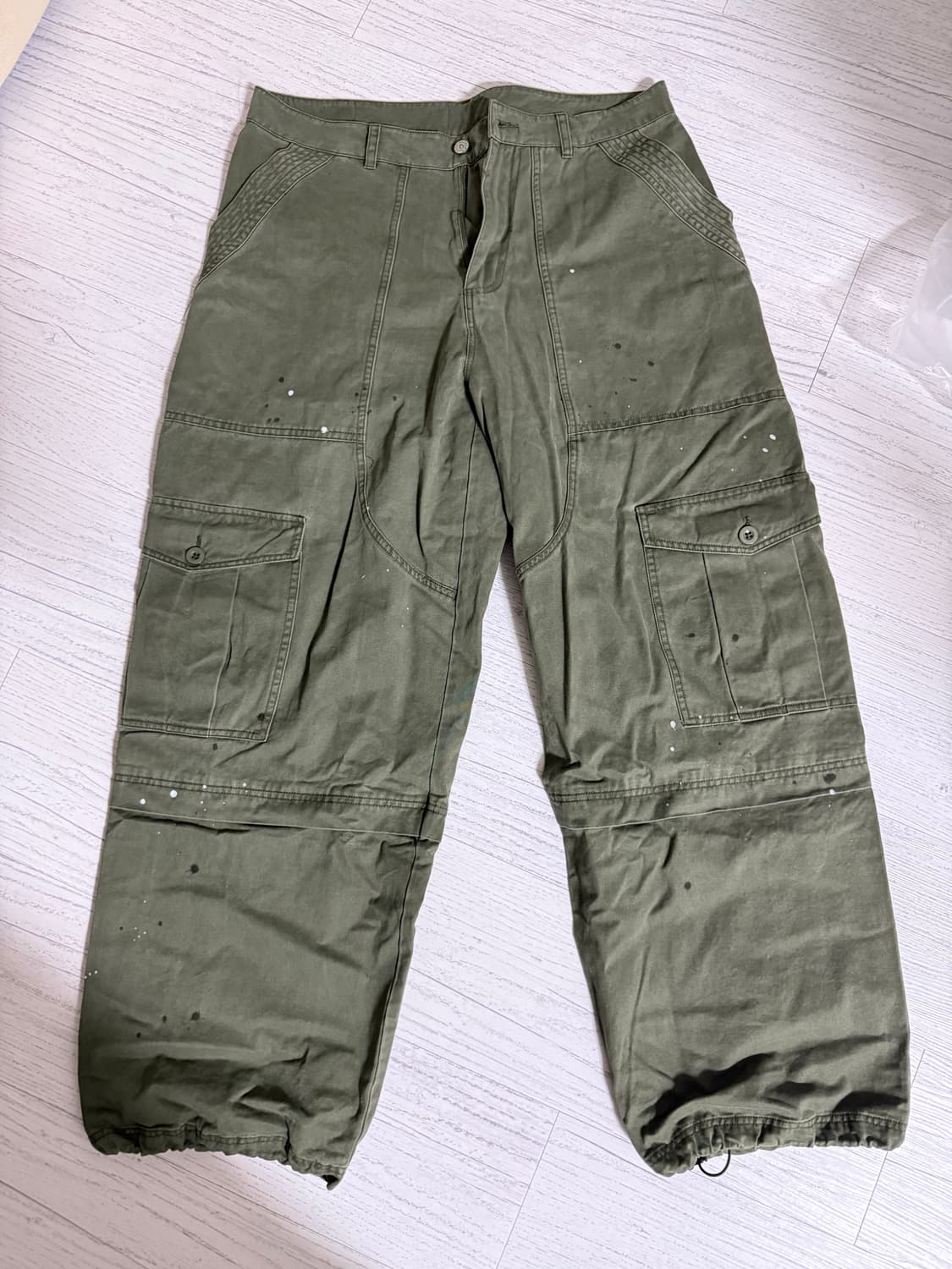 아캄 Aakam Painted Military Cargo Pants 카키 상품이미지6