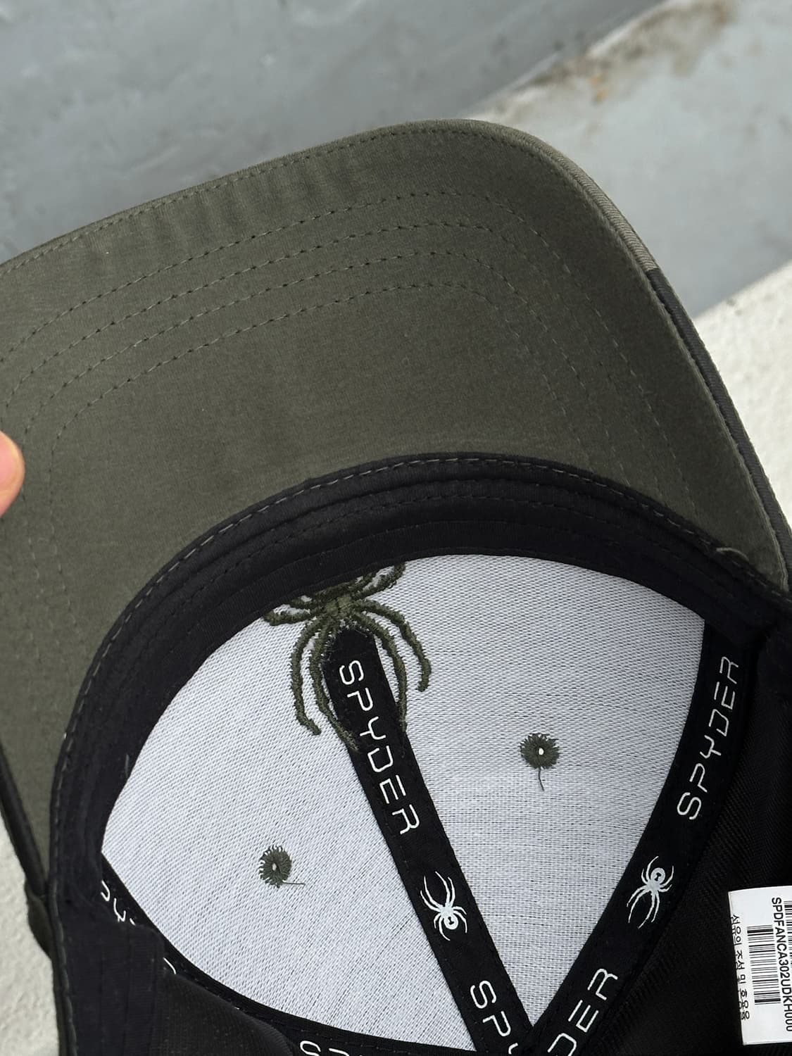 [F] 스파이더 로고 카키색 볼캡 모자 상품이미지6