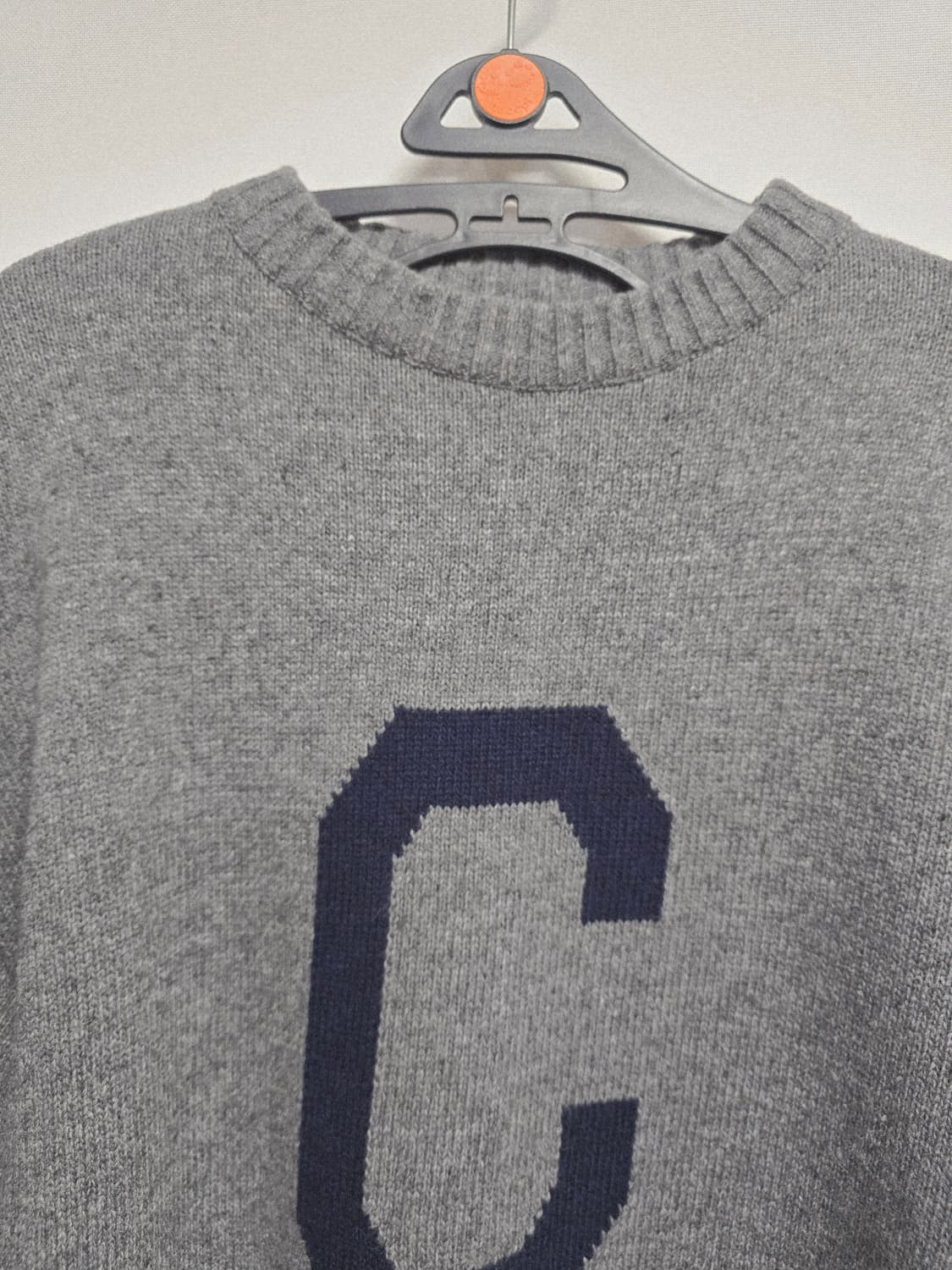 커버낫 레터링 니트 스웨터 그레이 상품이미지2