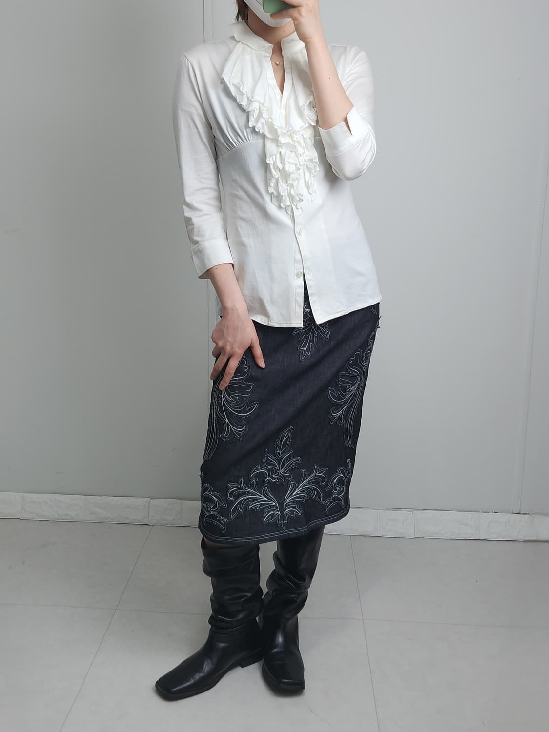 프릴•셔링 롱슬리브 상품이미지3