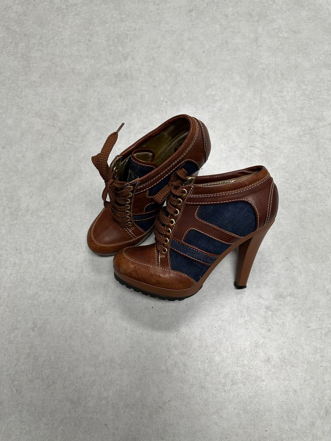 Just Cavalli 레더 레이스업 부츠 상품이미지1