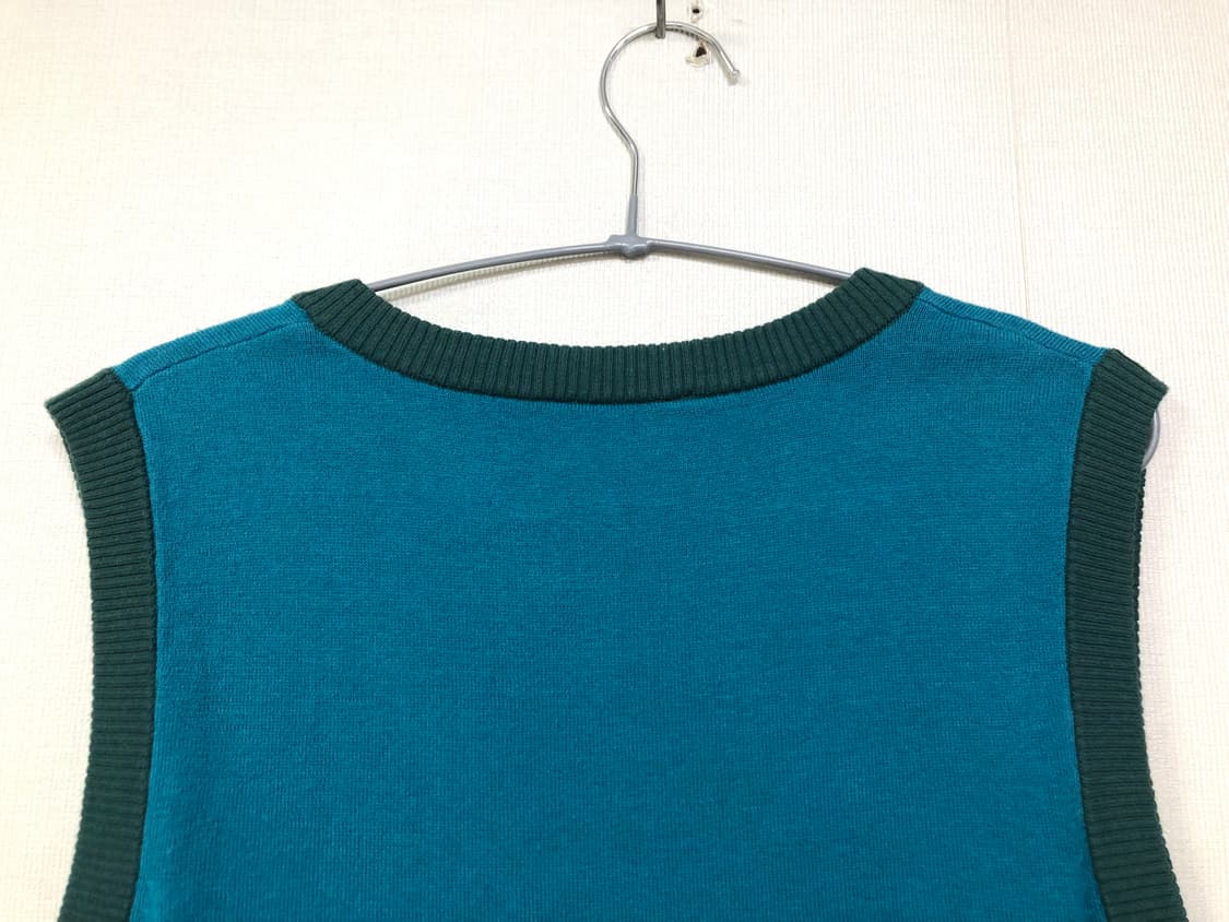 Oakley 오클리 골프 여성 브이넥 니트 베스트 조끼 L _ 블루그린 상품이미지5