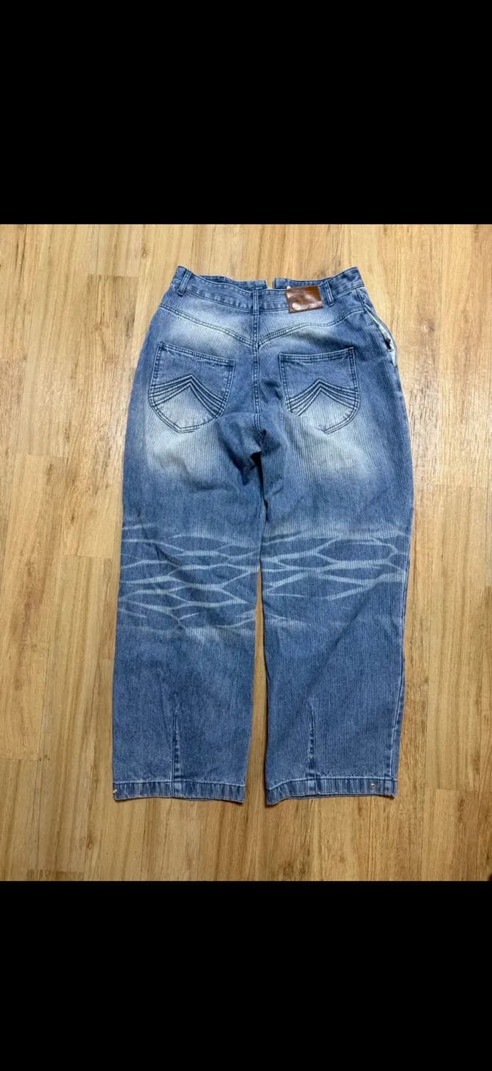 etce워싱 데님 와이드 팬츠 상품이미지2