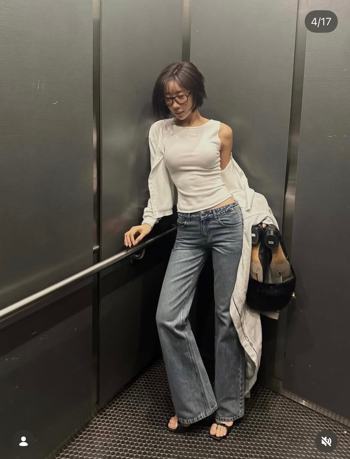 글로니(glowny) RODEO JEANS 로데오 진 워시드 블루 S 상품이미지2