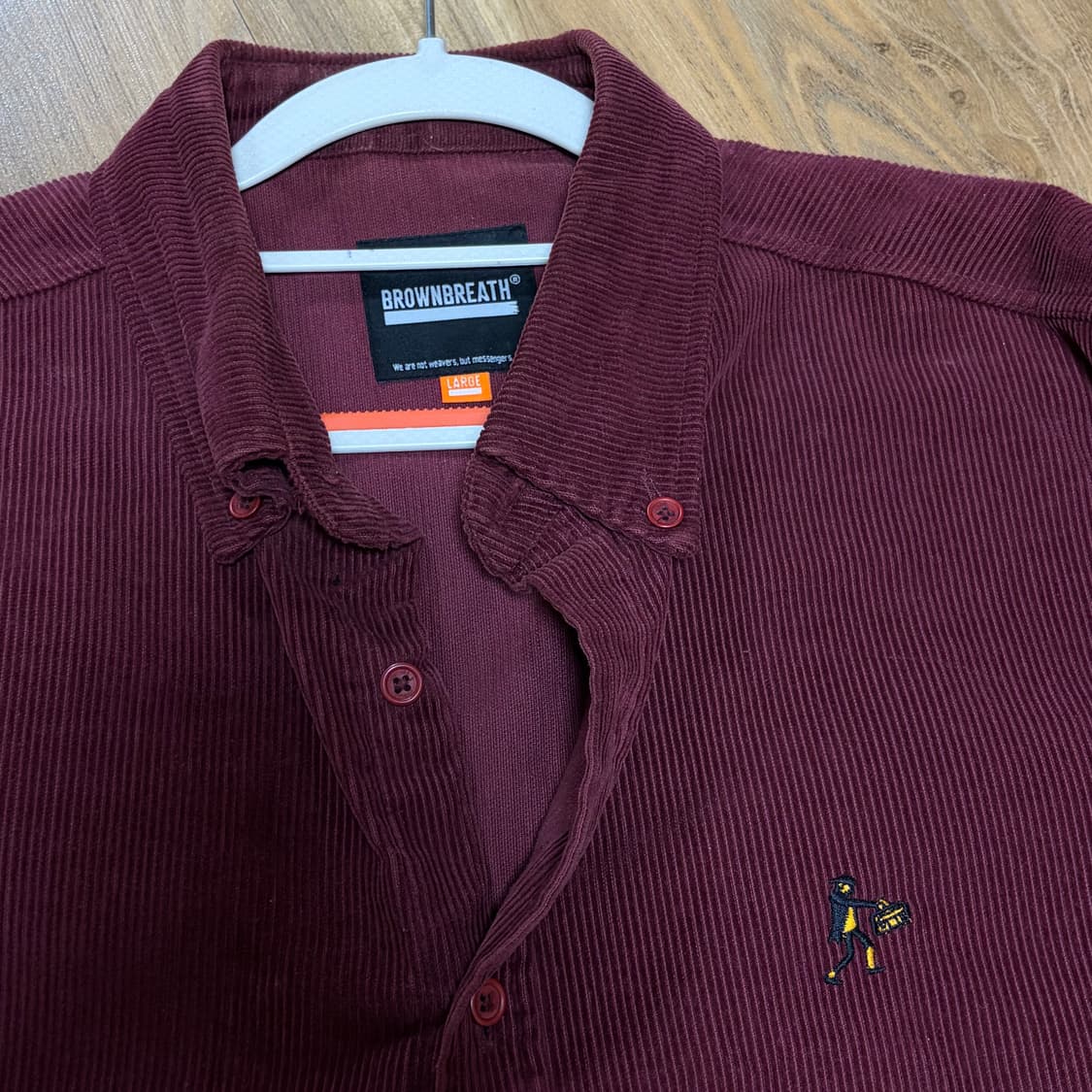 브라운브레스 코듀로이 셔츠 L 버건디 상품이미지2