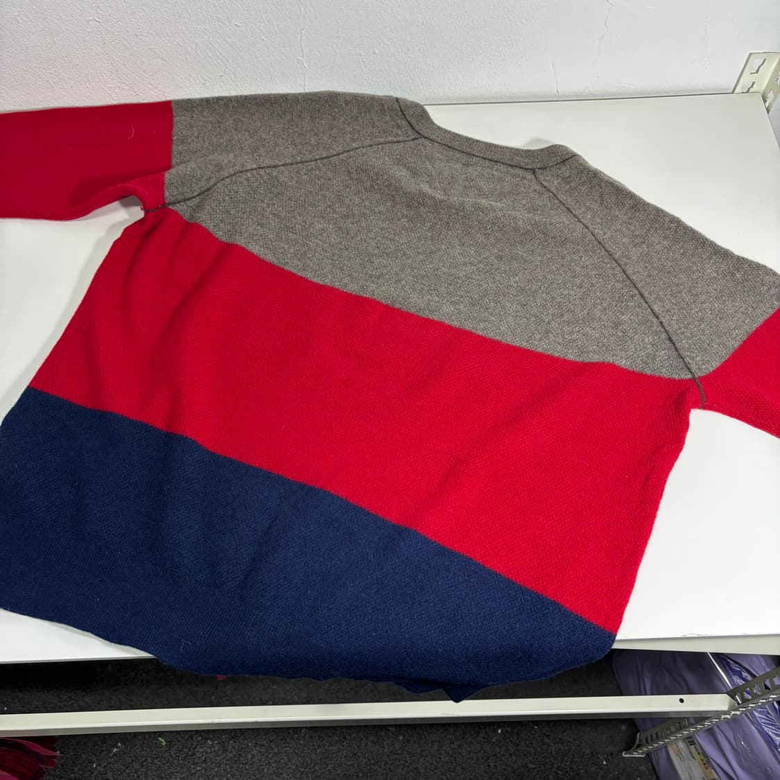 XL 타미힐피거 멀티컬러 기본로고 울100% 라운드니트 상품이미지2