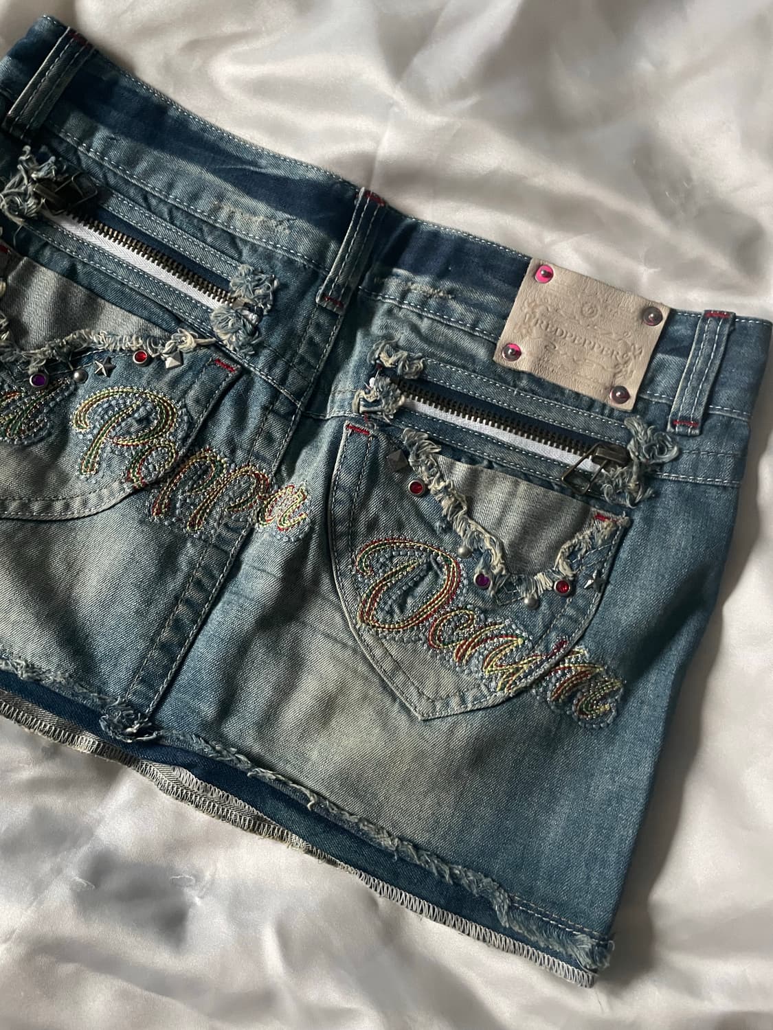 레드페퍼 빈티지 y2k 데님 숏스커트 상품이미지1