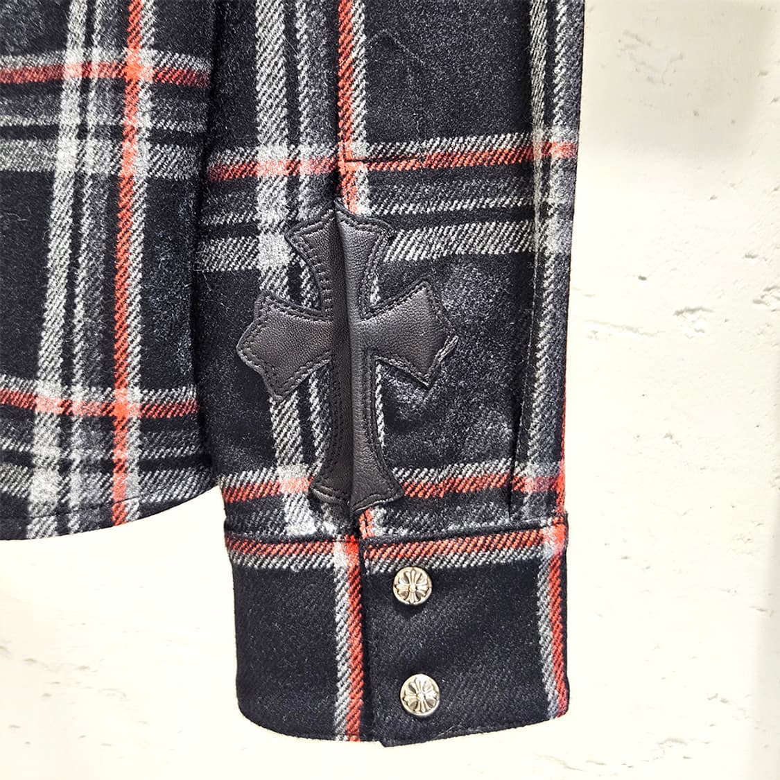 [M] 미사용 크롬하츠 캐시미어 플란넬 셔츠자켓 B1213C165 상품이미지4