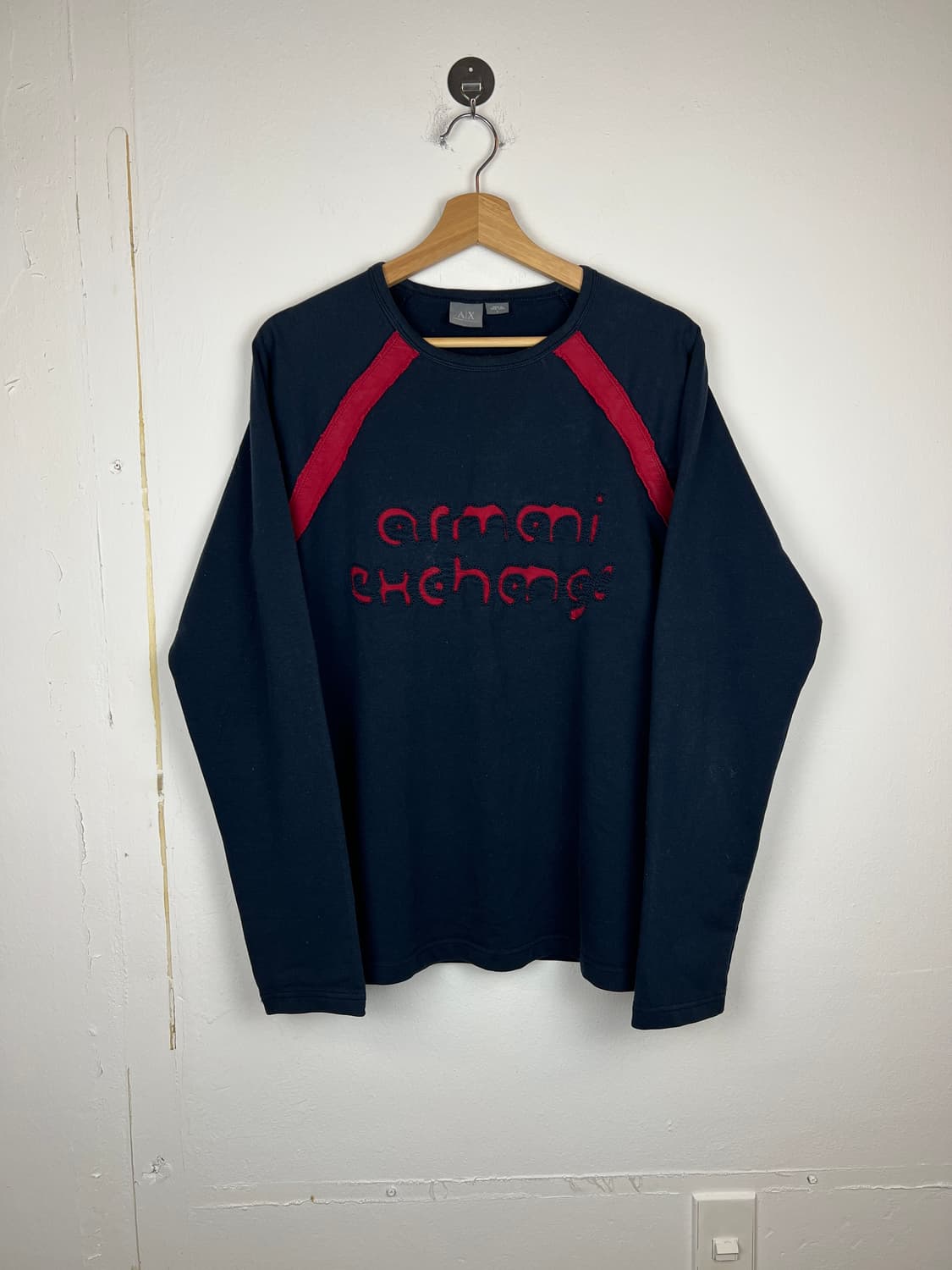 Armani Exchange 네이비 레터링 긴팔 티셔츠 L 상품이미지2