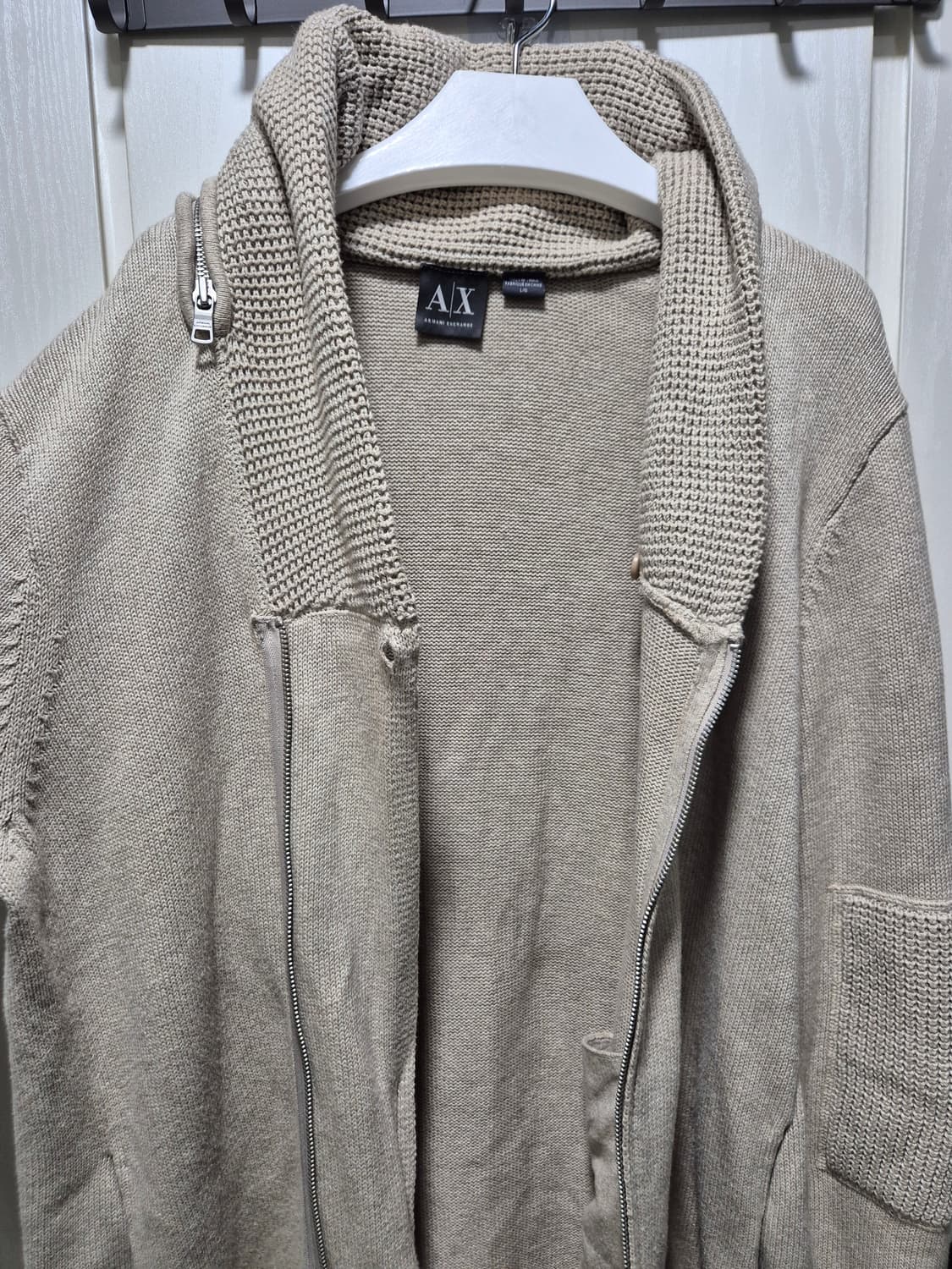 (세일)아르마니 익스체인지 니트 가디건 베이지 상품이미지7