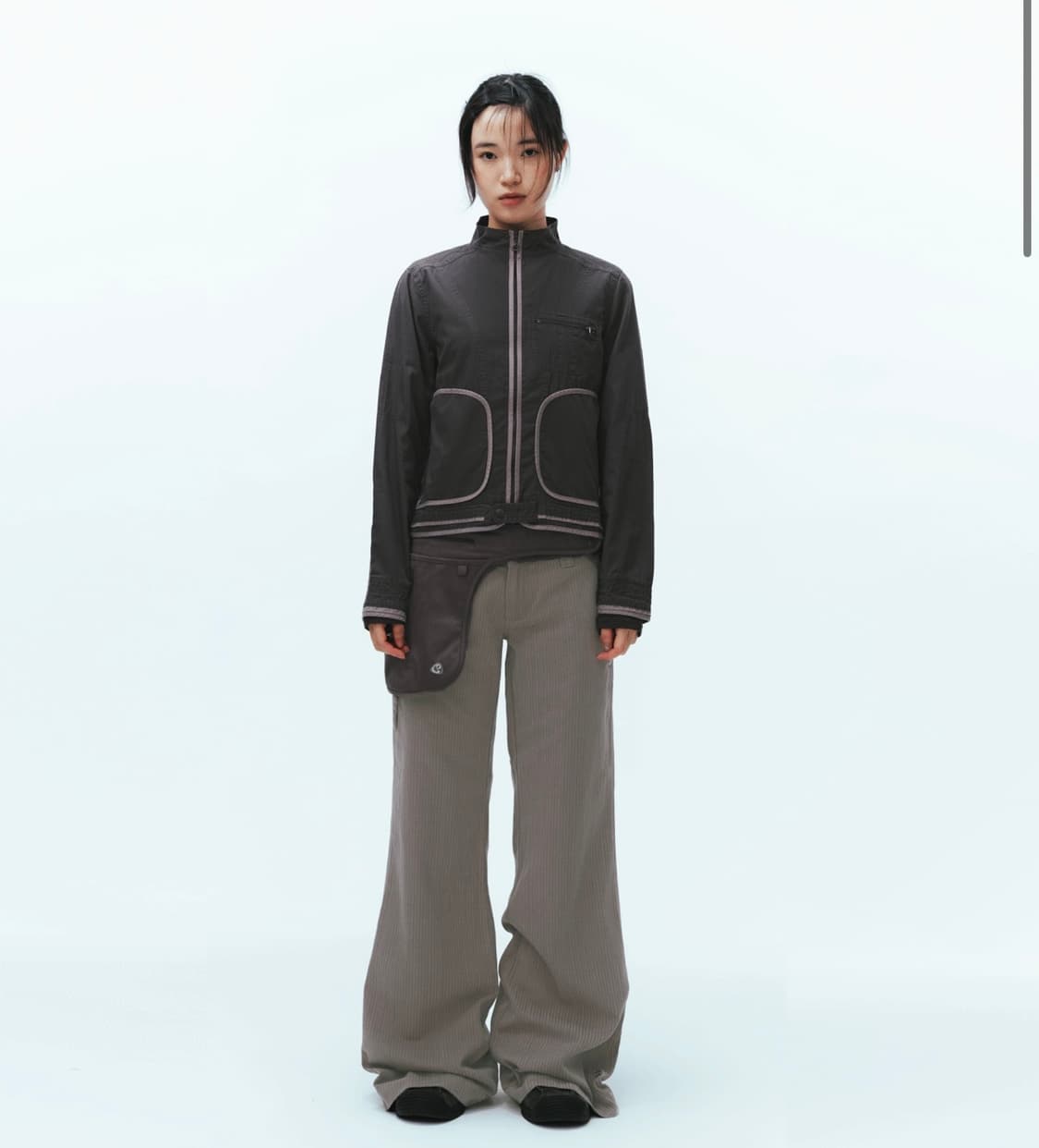 BINDING COTTON JACKET PURPLE GREY 상품이미지2