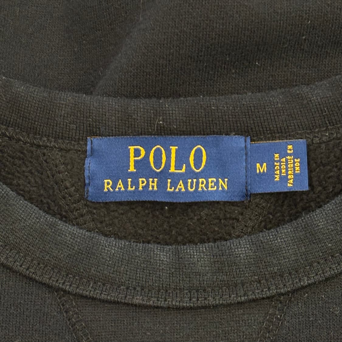 M 폴로랄프로렌 블랙 기모 맨투맨 상품이미지4