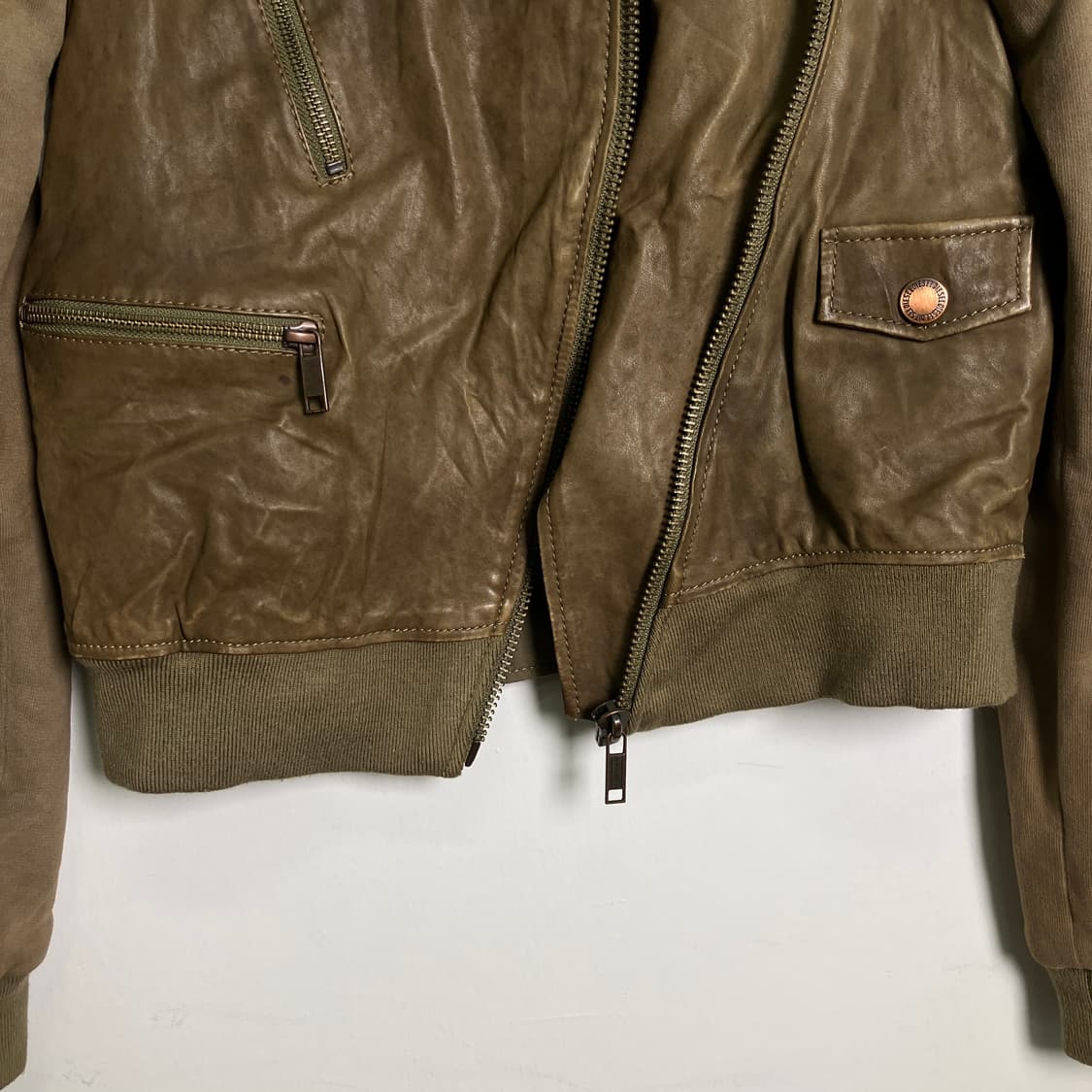 Diesel 디젤 양가죽 라이더 자켓 S 상품이미지4