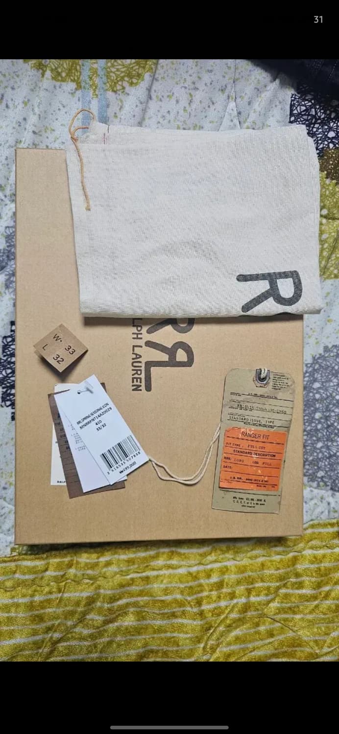 더블알엘 레인저 포플린 카고 팬츠 33x32 판매합니다 상품이미지10