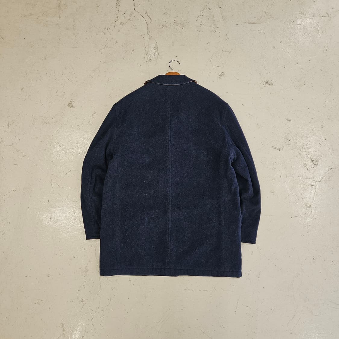 NEWYORKER 뉴요커 오버핏 울자켓 가죽디테일 빈티지 반코트 2XL 상품이미지7