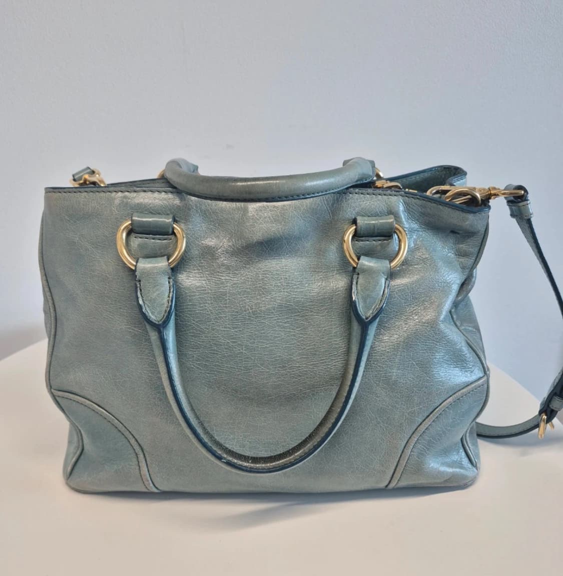 매우매우 miu miu 사첼백 스카이 블루 상품이미지3