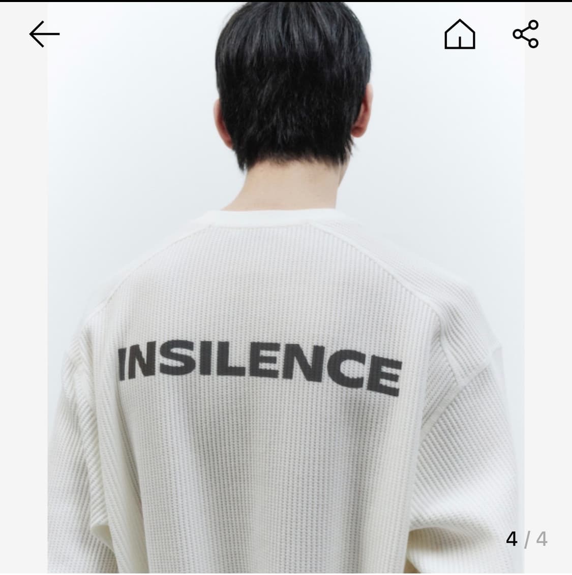인사일런스 와플 롱슬리브 아이보리 상품이미지1