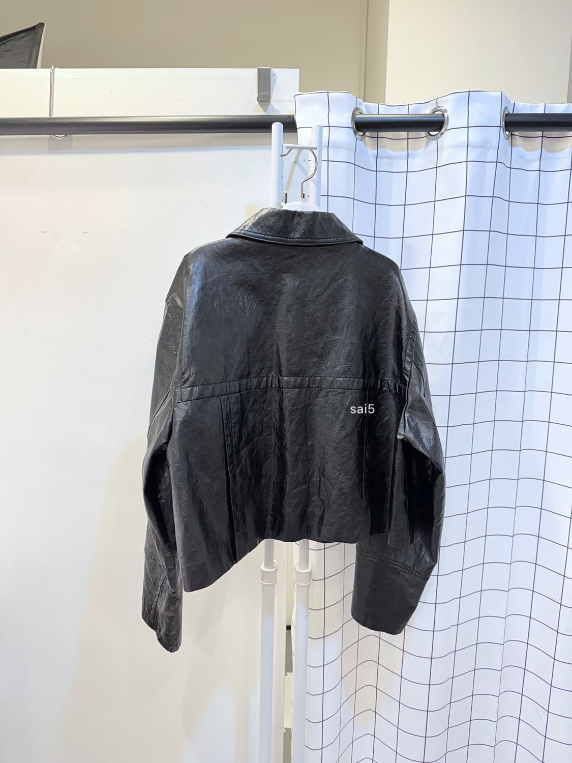 인사일런스 비건 레더 자켓 블랙 상품이미지3