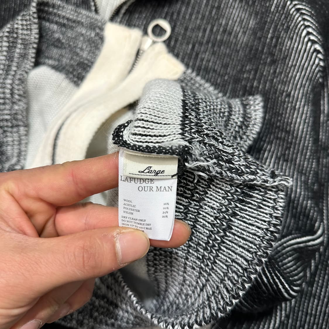 [95-100] 라퍼지스토어 니트집업(새상품) 상품이미지4