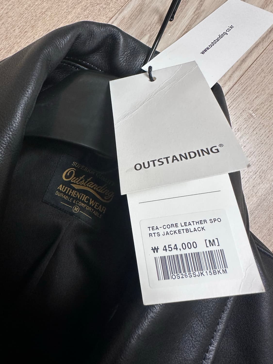 아웃스탠딩 가죽 레더 스포츠 자켓 M 사이즈 새상품 상품이미지3