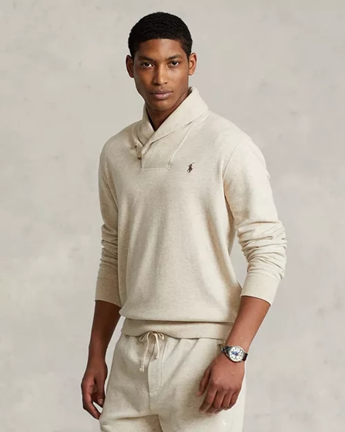 폴로 랄프로렌 럭셔리 져지 숄칼라 풀오버 코튼 니트 스웨트 셔츠 상품이미지2