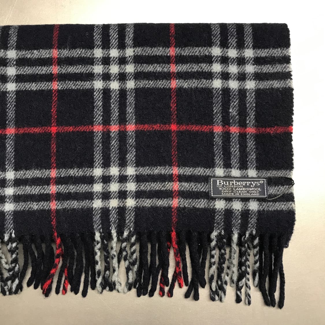 버버리 정품 램스울 머플러 네이비 상품이미지3
