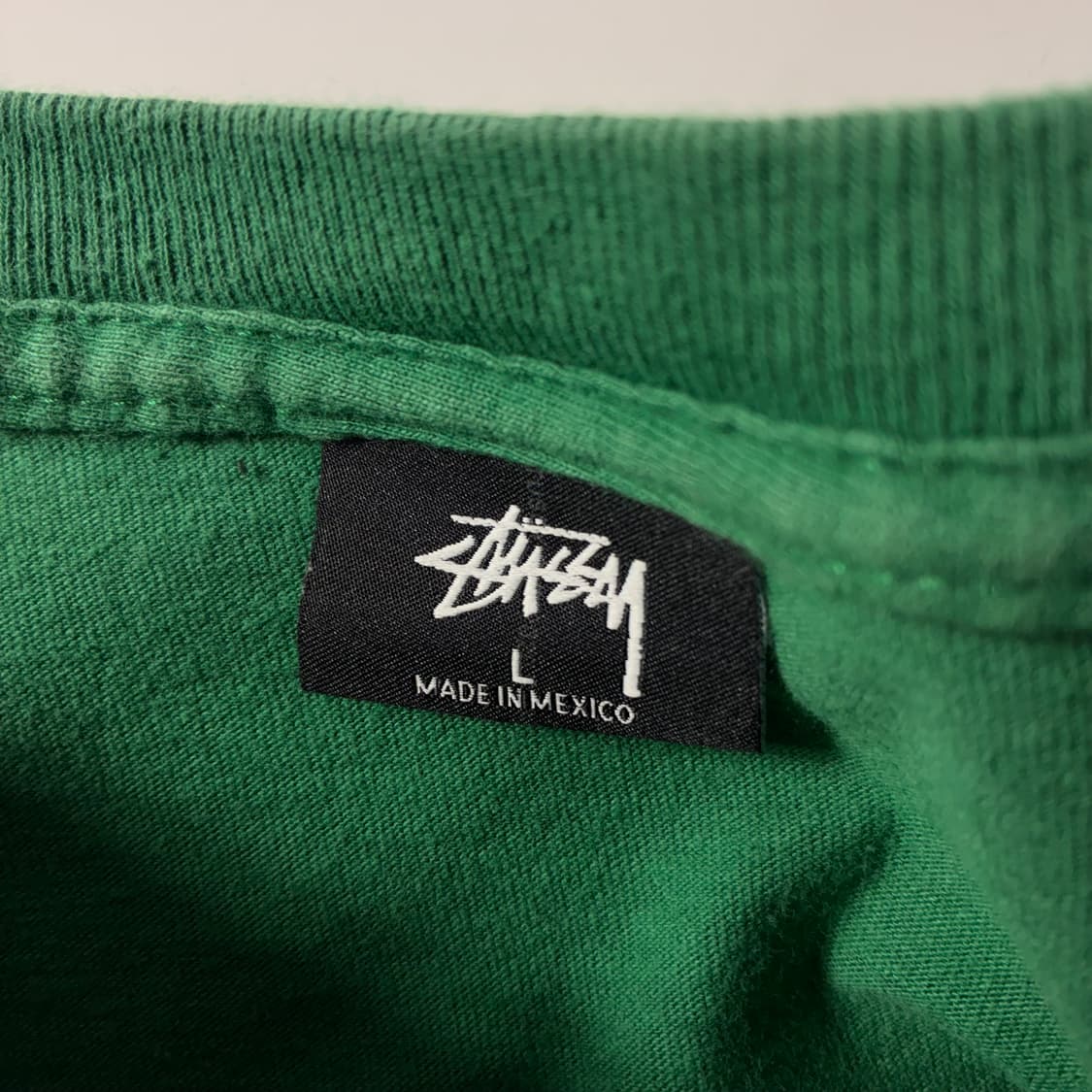 Stussy  스투시 빅로고 피그먼트 다이드 그린 반팔티셔츠  상품이미지6