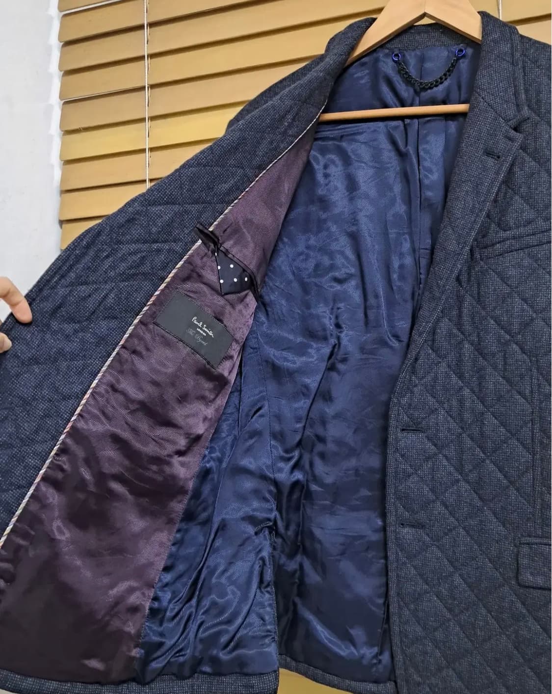 폴스미스 남성 네이비 누빔자켓 울자켓 상품이미지4