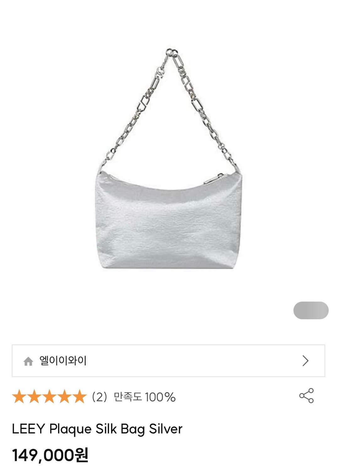 LEEY plaque silk bag silver 상품이미지2