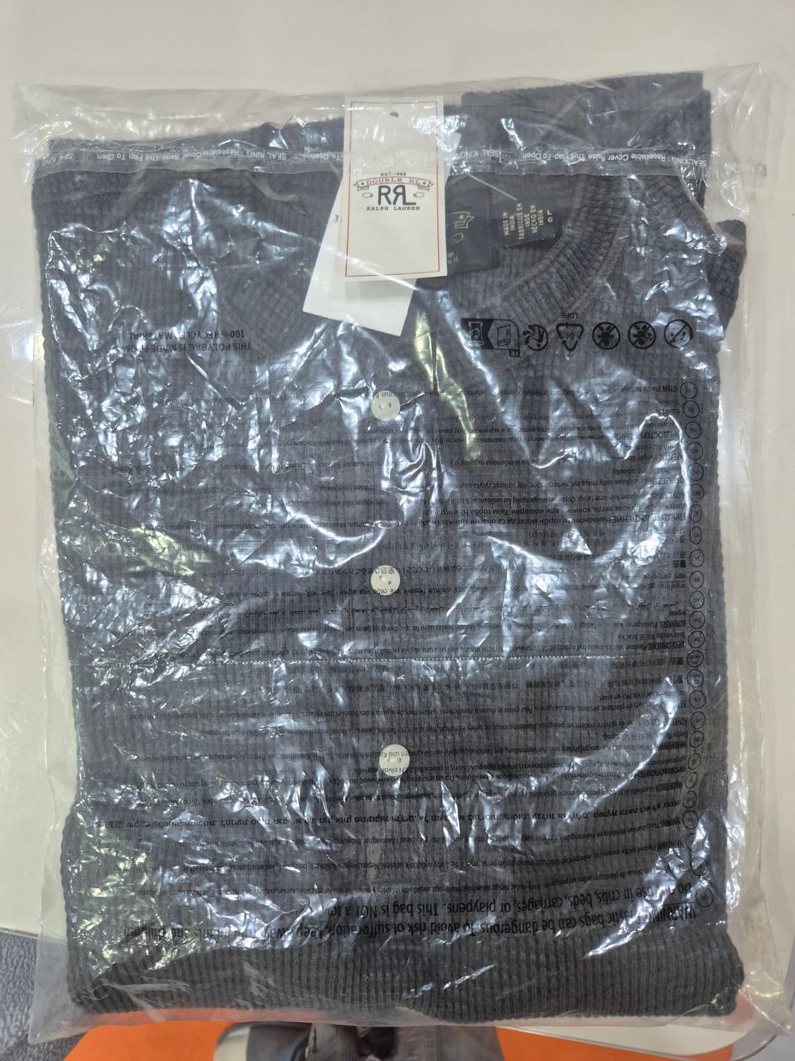 RRL 와플 니트 헨리넥 반팔  상품이미지1