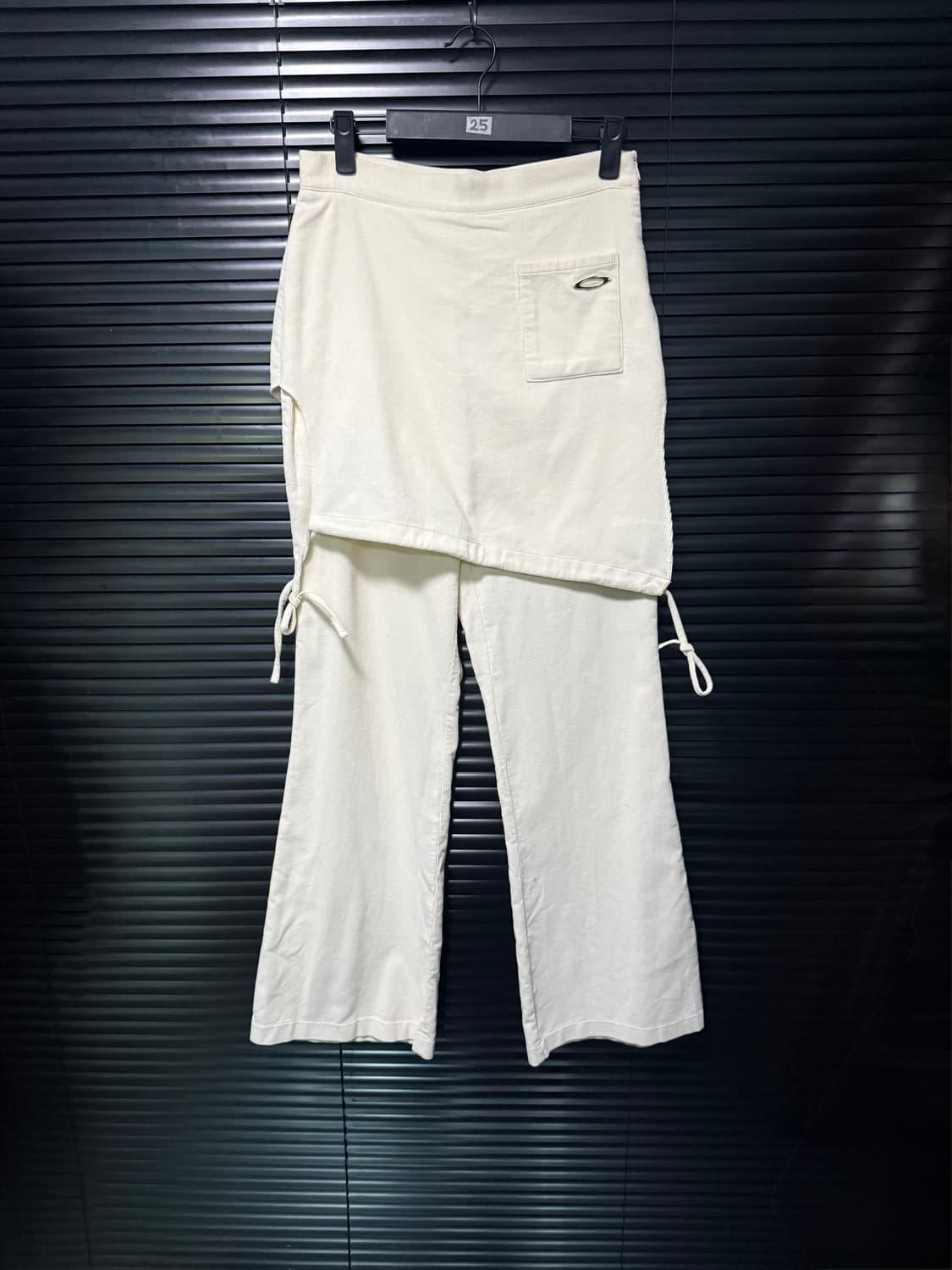 노이아고 골덴 코듀로이 아이보리 치마 스커트 레이어드 스웻 부츠컷 26 상품이미지1