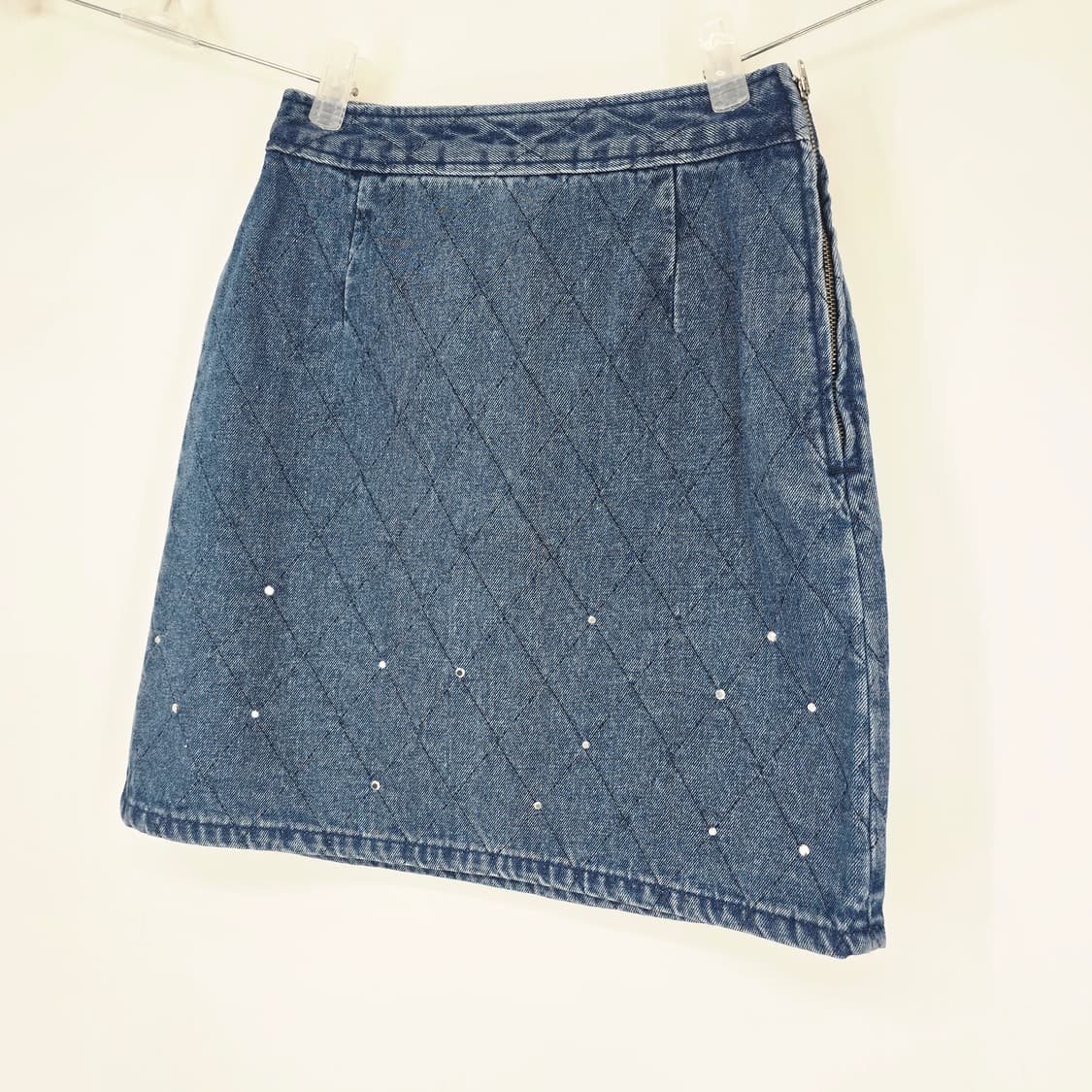 잇미샤 퀼팅 데님 스터드 스커트 44 상품이미지3
