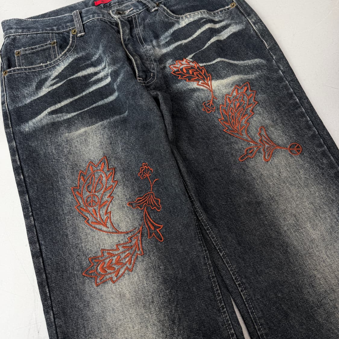 291295=HOMME 제팬 자수 부츠컷 워싱 데님팬츠 상품이미지5