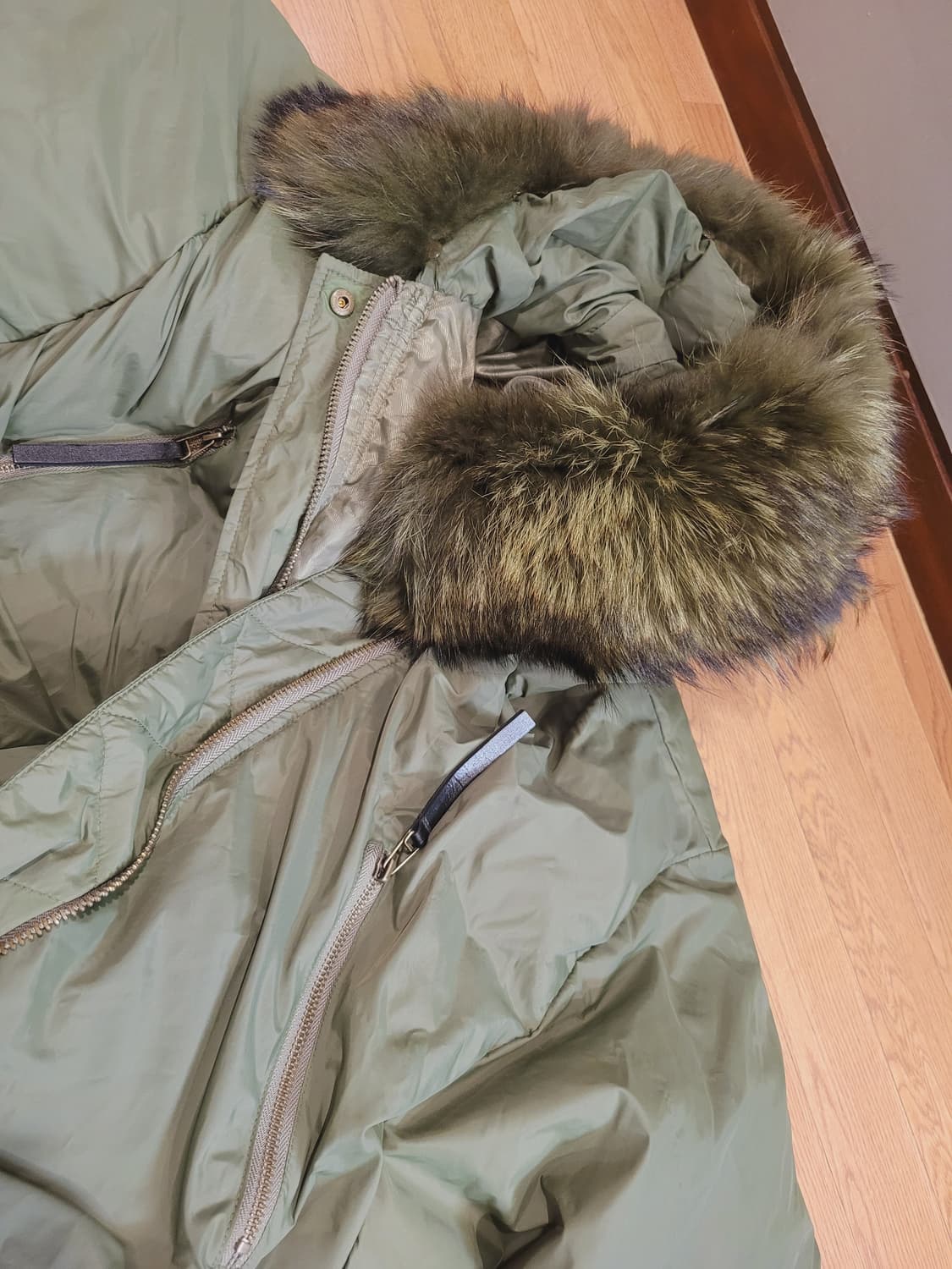 SLINE BY SLINE라쿤퍼 다운 야상 55~66 상품이미지6