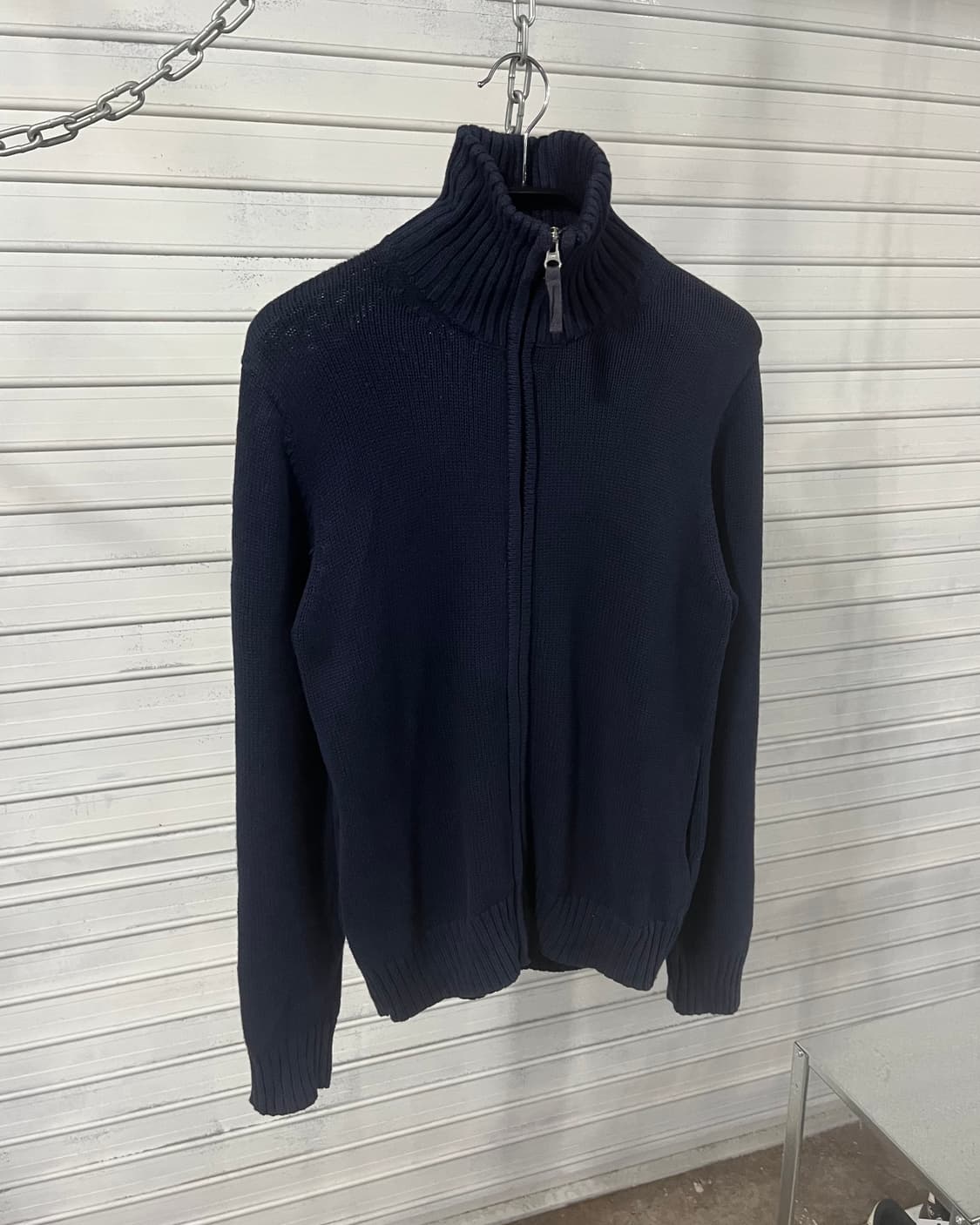 vtg high neck knit zip up (2way zip) 상품이미지3