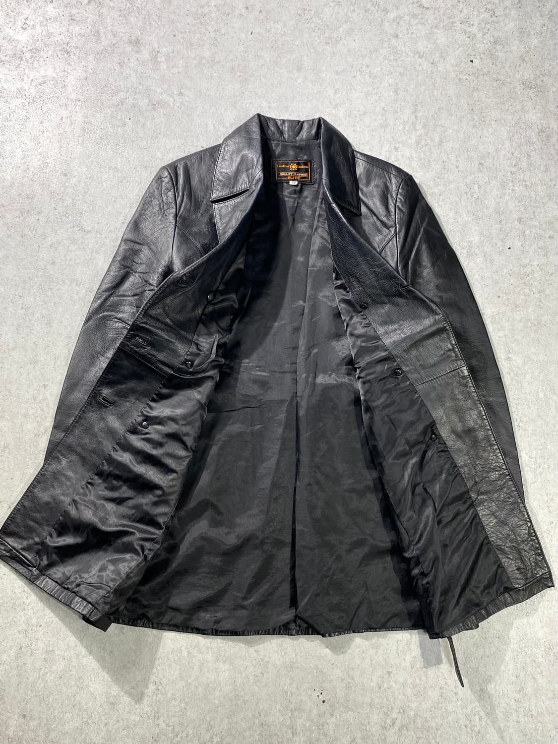 [77] 90s Vintage 빈티지 양가죽 벨티드 더블 레더 자켓 상품이미지4