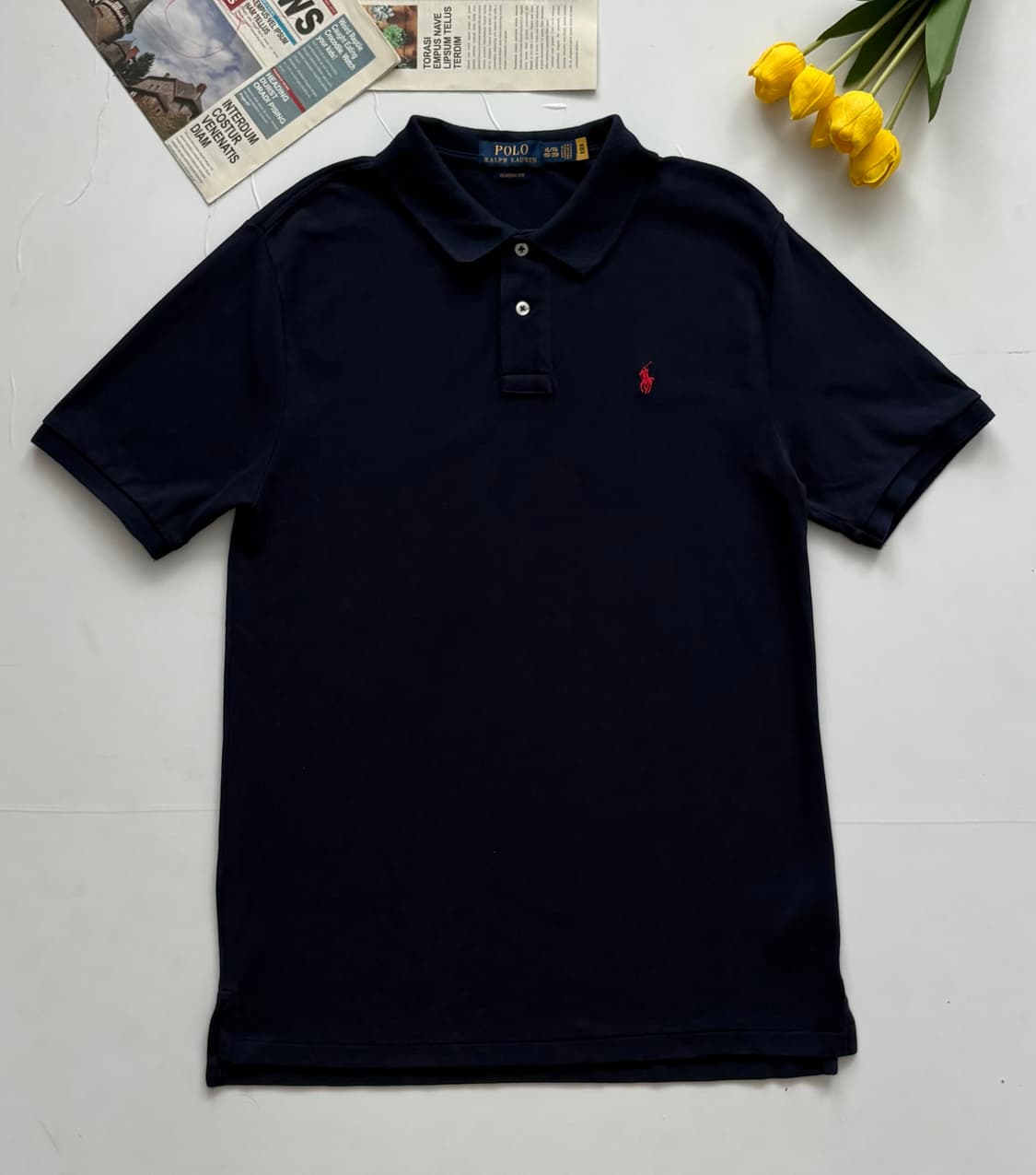 Polo 폴로랄프로렌 QR 네이비 PK 카라티 상품이미지2
