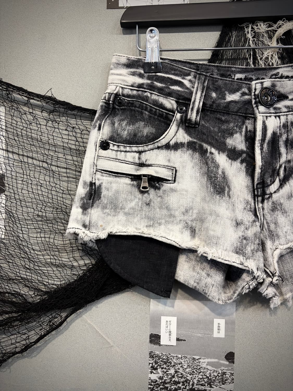 Y2K tie-dye zip detail  short pants 상품이미지6