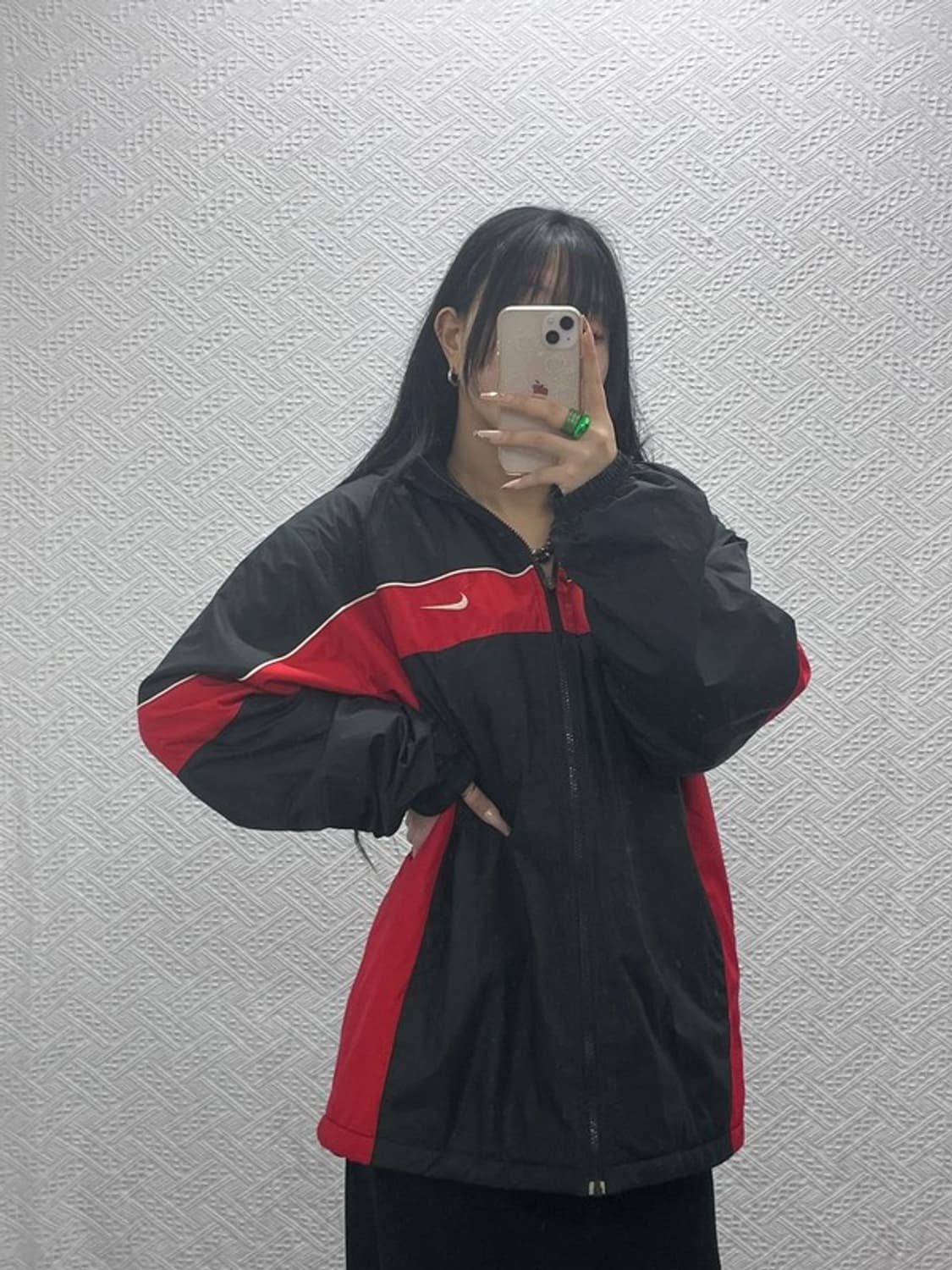 나이키 올드스쿨 레트로 배색 누빔 바람막이 자켓 L C08327 상품이미지2