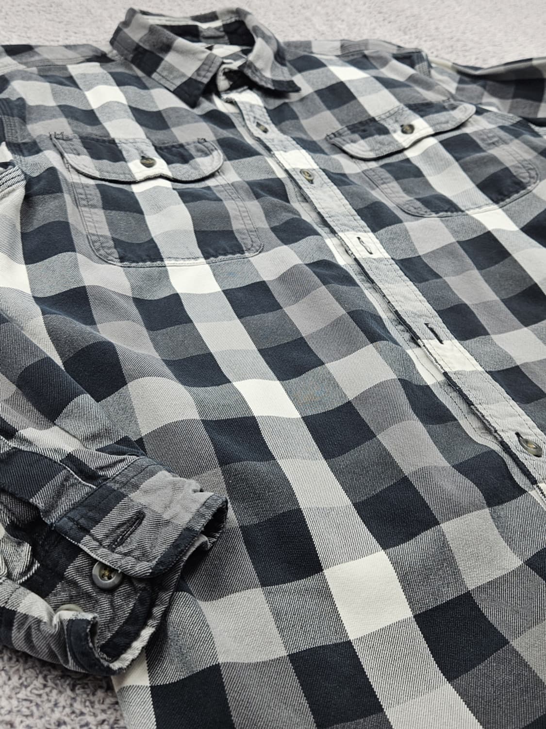 칼하트 체크 패턴 플란넬 롱 슬리브 워크 셔츠 ( L ) / 10327 상품이미지10