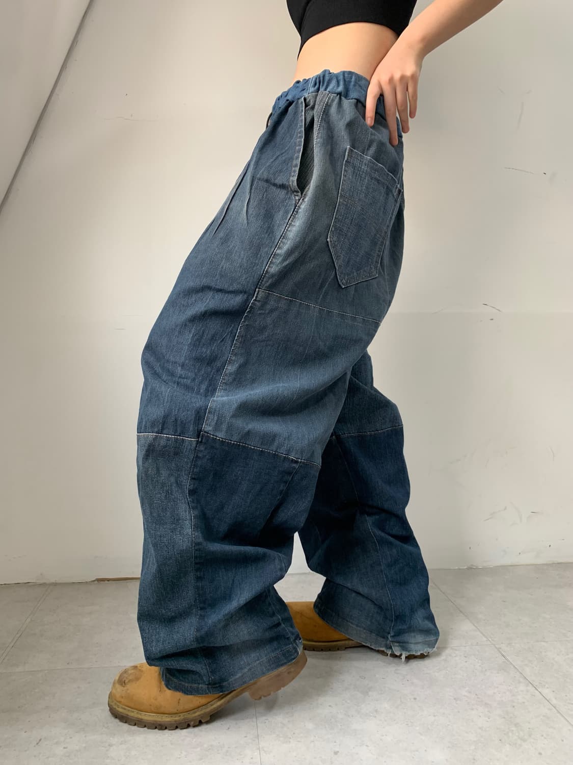 와이드 데님 패치 벌룬팬츠 상품이미지6